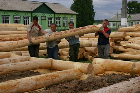 Сборка храма началась