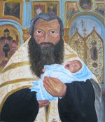 ХРИСТИАНИН РОДИЛСЯ / холст масло 65х75 2012